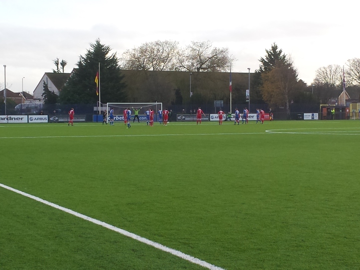 Airbus' first penalty of the afternoon.  Also a good view of their new 3G surface.